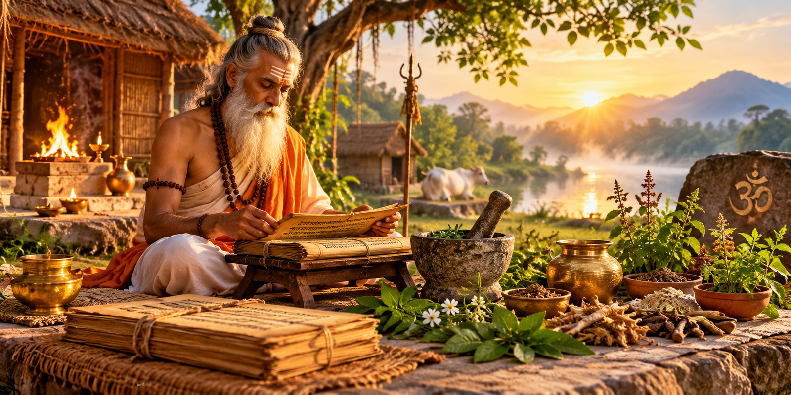 Atharvaveda manuscript and Vedic wisdom