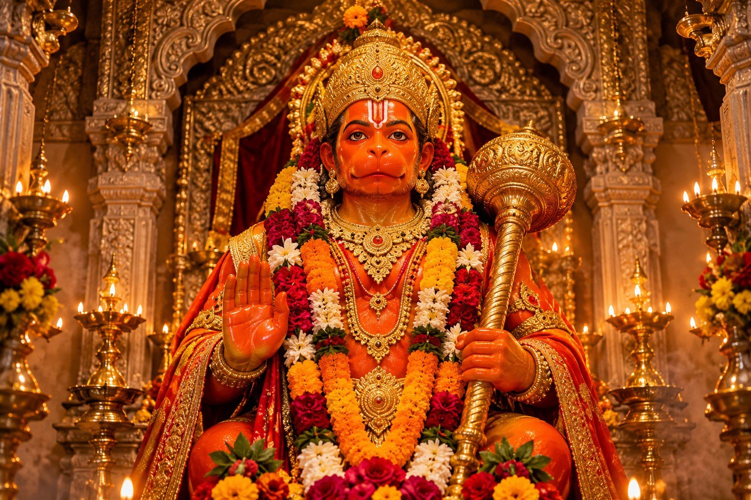 Devotional image of Shri Hanuman for the Hanuman mantras and stotras collection