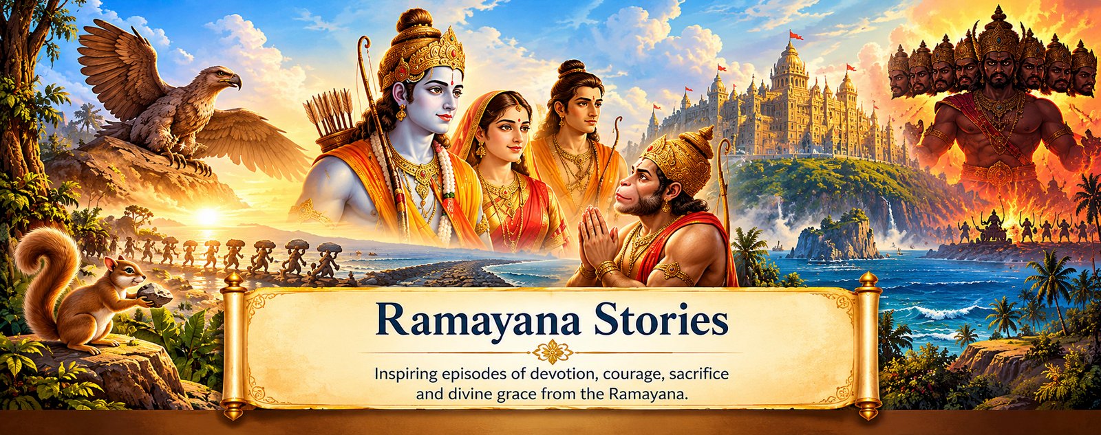 Ramayana Stories: inspiring episodes of devotion, courage, sacrifice and divine grace from the Ramayana