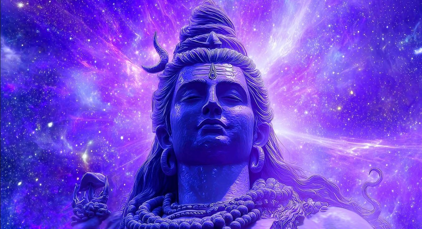 Lord Shiva in meditation in the Himalayan mountains for the Mahamrityunjaya Mantra article